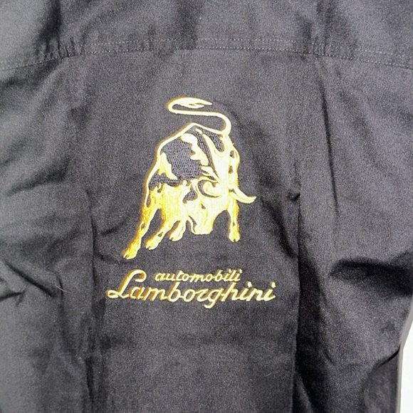 Lamborghini Replica Black Crew Shirts Short Sleeve Button Down - Picture 5 of 5